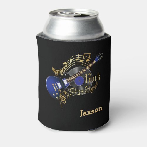I Play In The Band _ DIY Name _ Blue Guitar Can Cooler