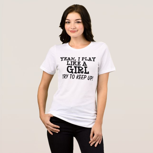 I play like a girl, T-shirts, kids Tri-Blend Shirt (Front Full)