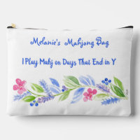 I Play Mahjong Dot Crack Bam Watercolor Flower 