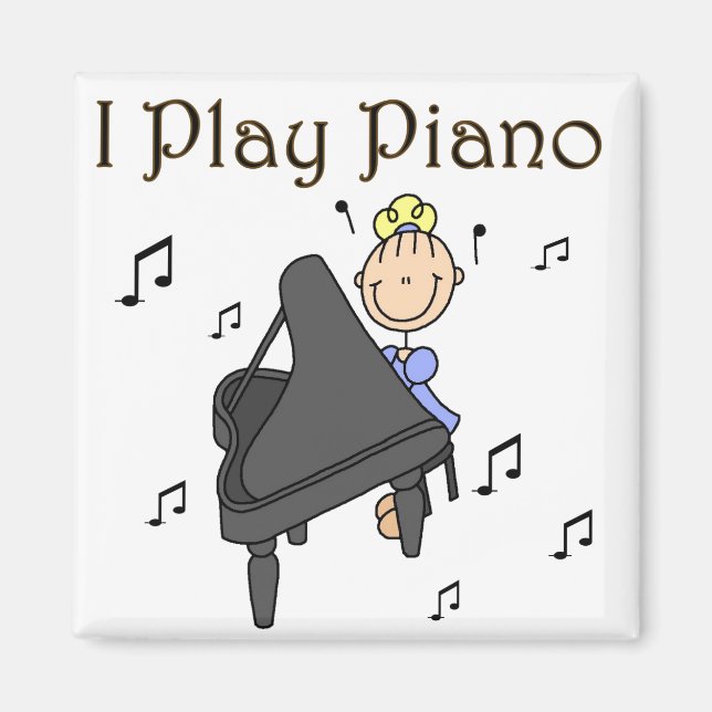 I Play Piano Magnet (Front)