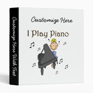 I Play Piano T-shirts and Gifts 3 Ring Binder