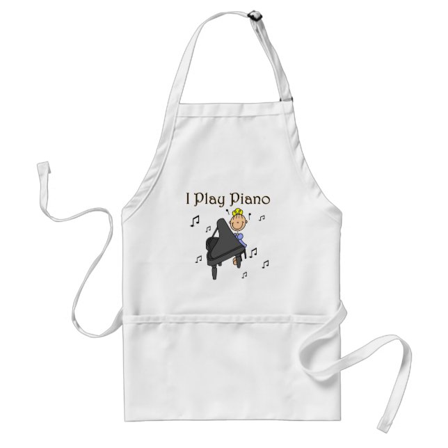 I Play Piano T-shirts and Gifts Adult Apron (Front)