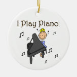 I Play Piano T-shirts And Gifts Ceramic Ornament at Zazzle