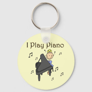 I Play Piano T-shirts and Gifts Keychain
