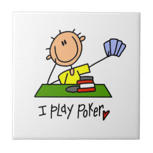 I Play Poker Ceramic Tile