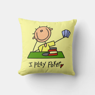 I Play Poker Throw Pillow