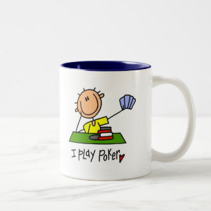 I Play Poker  Tshirts and Gifts Two-Tone Coffee Mug