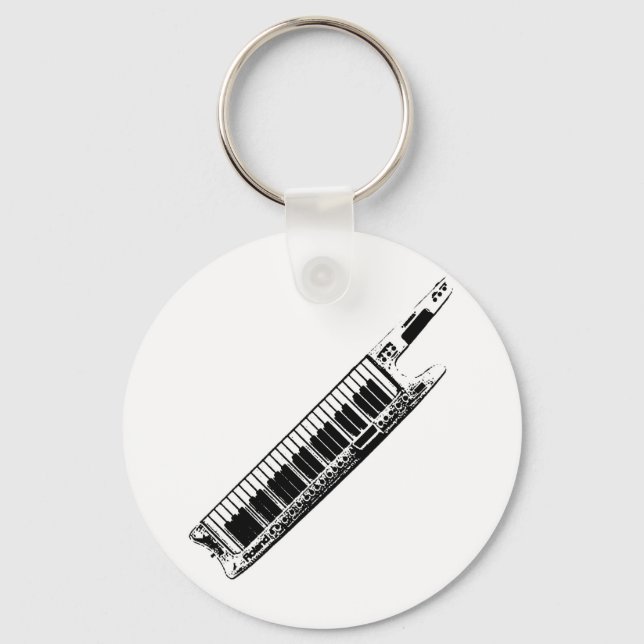 I Play the Keytar Keychain (Front)