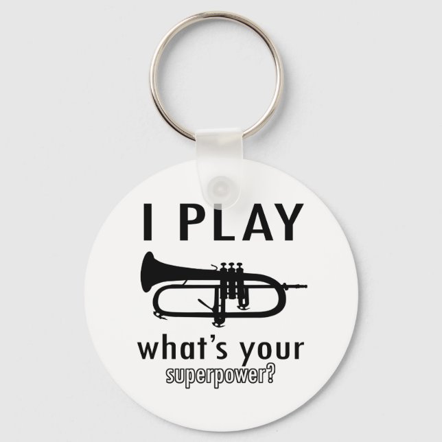 I play the trumpet keychain (Front)