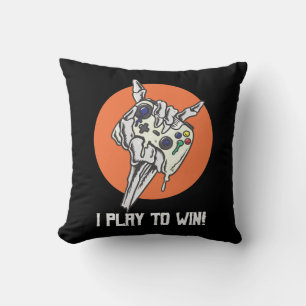 I Play to WIN! Gamer Throw Pillow