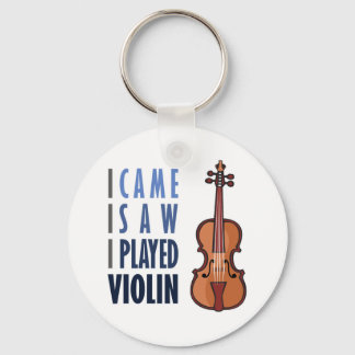 I Play Violin Keychain