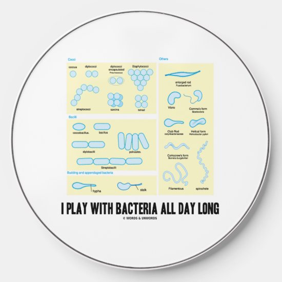 I Play With Bacteria All Day Long Microbiology Wireless Charger