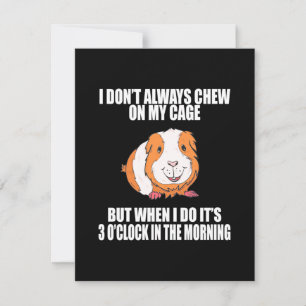 I Play With Guine Pig In The Morning Thank You Card
