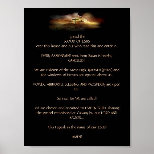 I plead the BLOOD OF JESUS Poster