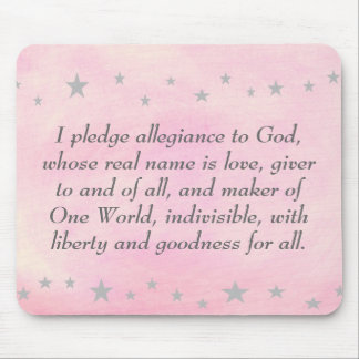 I pledge allegiance to God, mousepad
