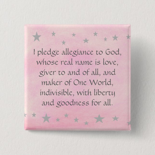 I pledge allegiance to God, Silver Stars Buttons (Front)