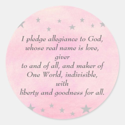 I pledge allegiance to God stickers