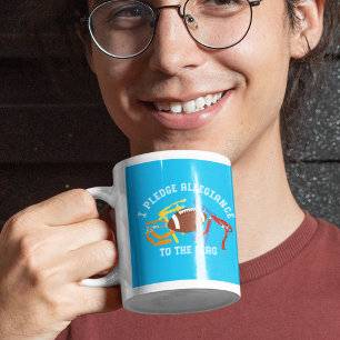 I Pledge Allegiance to the Flag Football Graphic Coffee Mug