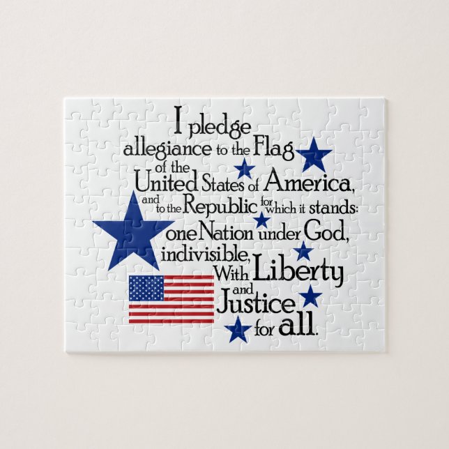 I pledge Allegiance to the flag Jigsaw Puzzle (Horizontal)