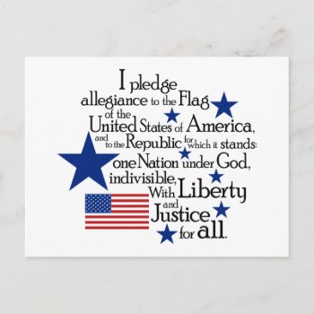 I Pledge Allegiance To The Flag Of The United Postcard by My2Cents at Zazzle