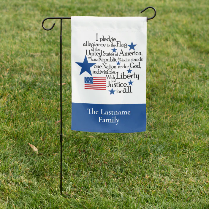 Pledge of Allegiance Garden Flag Patriotic Star and Stripes Yard House Banner Pledge of Allegiance Garden Flag Patriotic Star and Stripes Yard House Banner