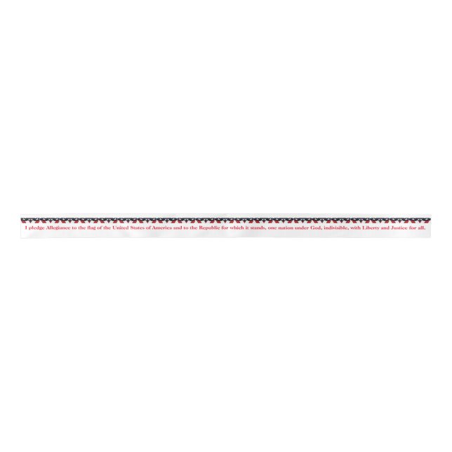 I Pledge Allegiance With Flag Satin Ribbon (Front)