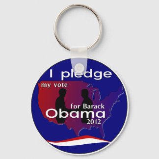 I Pledge My Vote For Barack Obama 2012 Keychain