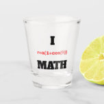 I Polar Equation (I Heart) Math Shot Glass<br><div class="desc">The perfect gift for that nerd on your list!

I heart (the heart has been replaced by the Polar Equation that yields a heart!) Math

Show your inner nerd!</div>