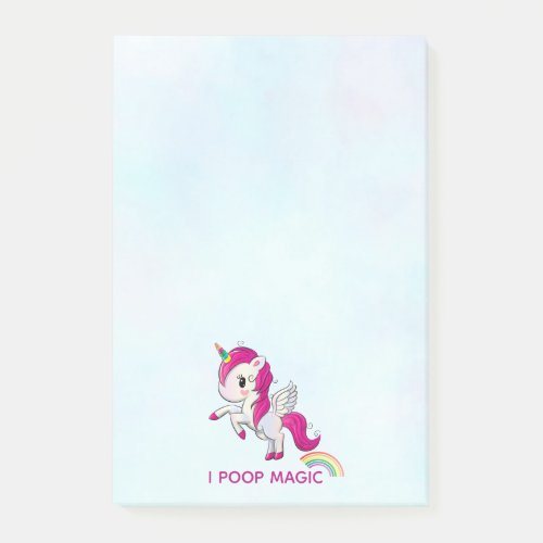 I Poop Magic Funny Unicorn Saying Post_it Notes