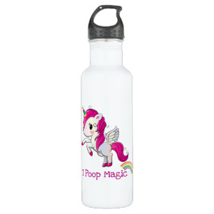 I Poop Magic Funny Unicorn Saying Stainless Steel Water Bottle