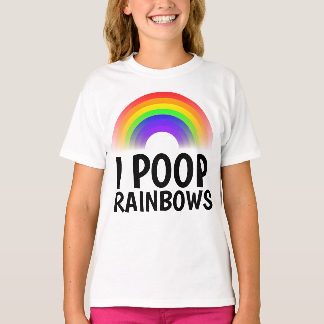 I POOP RAINBOWS Funny T-shirts (Front)