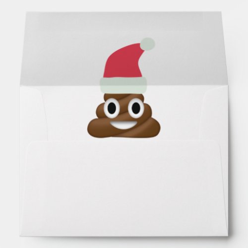 I Pooped Today Funny Brown Emoji Christmas  Envelope