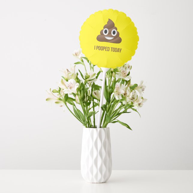 I Pooped Today Funny Emoticon Balloon (Vase)