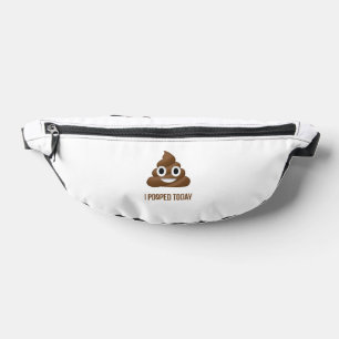 I Pooped Today Funny Emoticon Fanny Pack