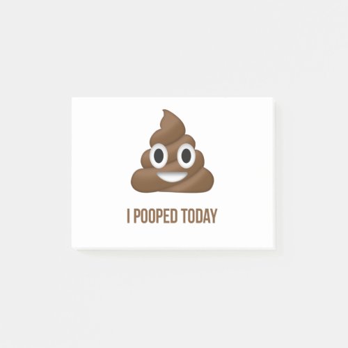 I Pooped Today Funny Emoticon Post_it Notes