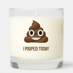 I Pooped Today Funny Emoticon Scented Candle