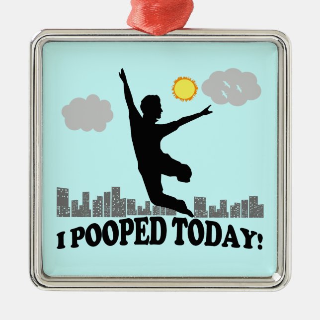 I Pooped Today Metal Ornament (Front)