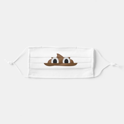 I Pooped Today Poo Emoji Adult Cloth Face Mask (Front, Folded)