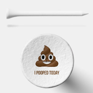 I Pooped Today Poo Emoji Funny Golf Tees