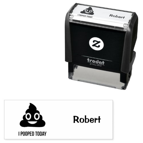 I Pooped Today Poo Emoji Personalized Self_inking Stamp