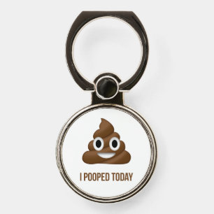 I Pooped Today Poo Emoji Phone Ring Stand