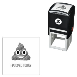 I Pooped Today Poo Emoji  Self-inking Stamp
