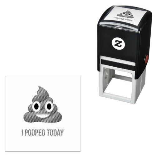 I Pooped Today Poo Emoji  Self-inking Stamp