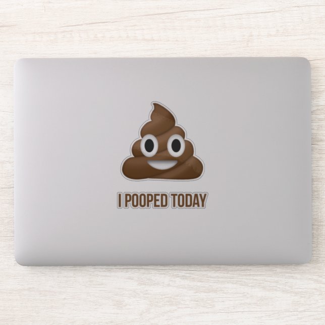 I Pooped Today Poo Emoticon Sticker (Computer)