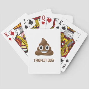 I Pooped Today Smiling Emoji Poker Cards