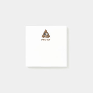 I Pooped Today Smiling Emoticon Post-it Notes