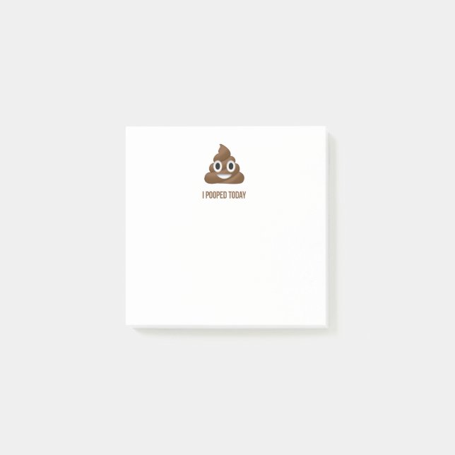 I Pooped Today Smiling Emoticon Post-it Notes (Front)