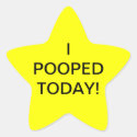I POOPED TODAY - star stickers