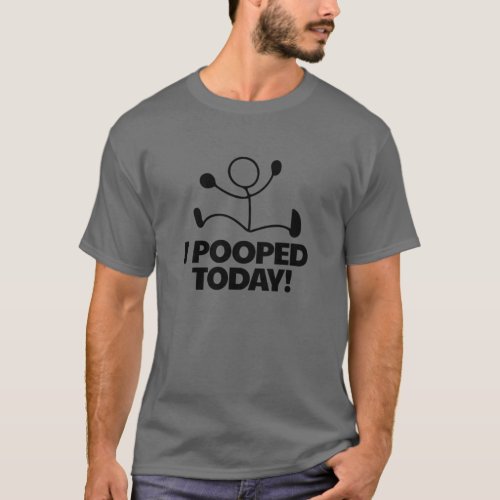 I Pooped Today Toilet Humor Jumping Mens T_Shirt