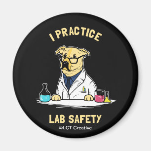 I Practice Lab Safety Magnet